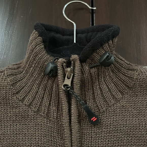 Icewear 100% Wool Zip Up Ski Sweater Olive Green Women size M - Picture 16 of 16